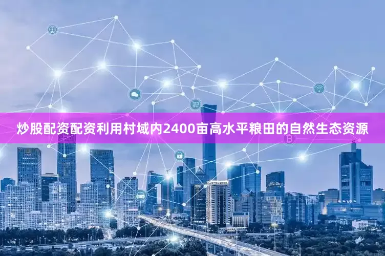 炒股配资配资利用村域内2400亩高水平粮田的自然生态资源